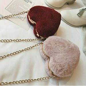 Heart Shaped Crossbody Bag Pink or Red